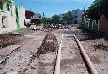 Inundaciones en Infonavit Humaya, provocadas por taponamiento