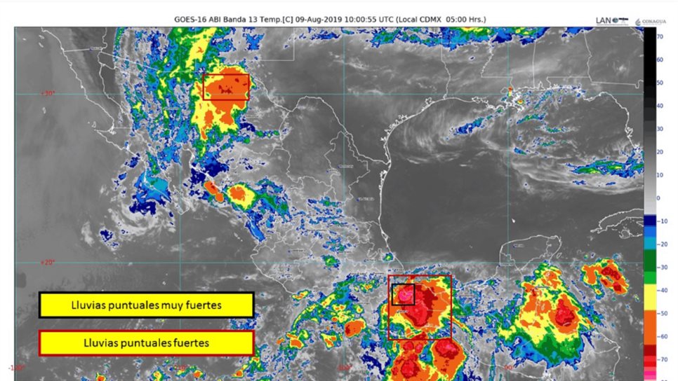 Pronostican lluvias intensas en Sinaloa, Sonora y Chihuahua
