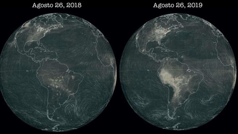 Detecta NASA monóxido de carbono atmosférico por incendios en Amazonia