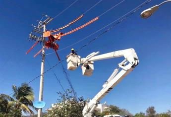 Restablece CFE 95% del servicio afectado por tormenta en el norte de Sinaloa