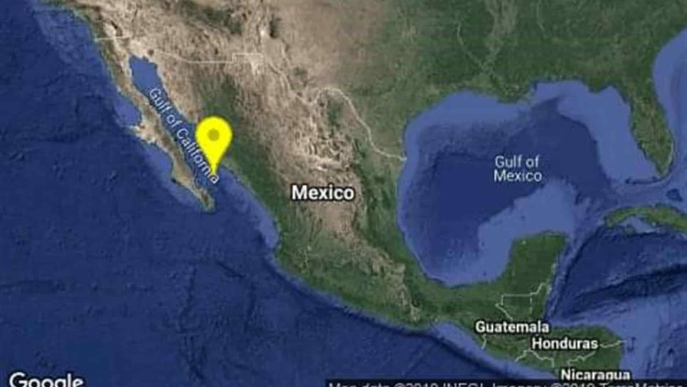 Se registra sismo de M4.1 cerca de Los Mochis