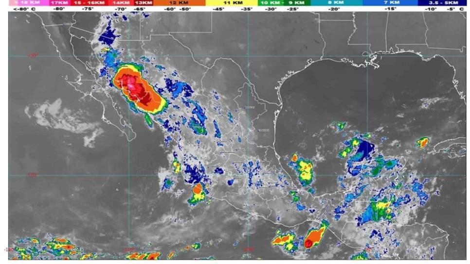 Lluvias muy fuertes, pronóstico de hoy para Sinaloa