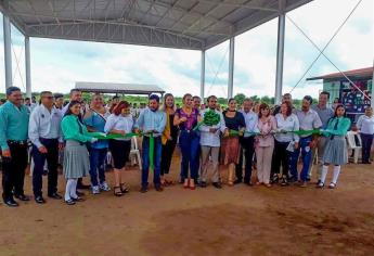 Entregan techumbre en Cobaes EMSAD 111 de Tehueco