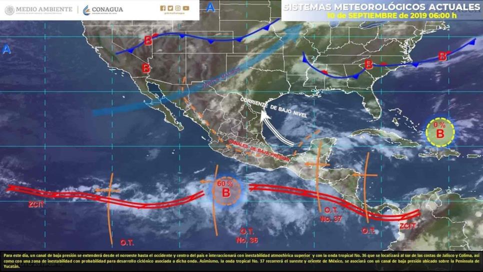 Mantiene SMN pronóstico de lluvias fuertes para Sinaloa