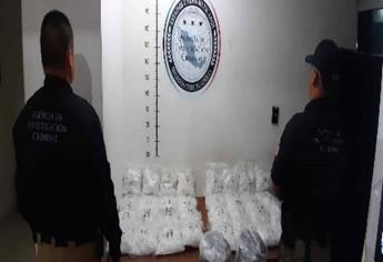 Aseguran 40 kilos de cristal en el Poblado 7