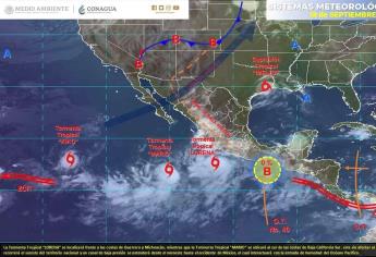 Canal de baja presión causará lluvias fuertes en Sinaloa