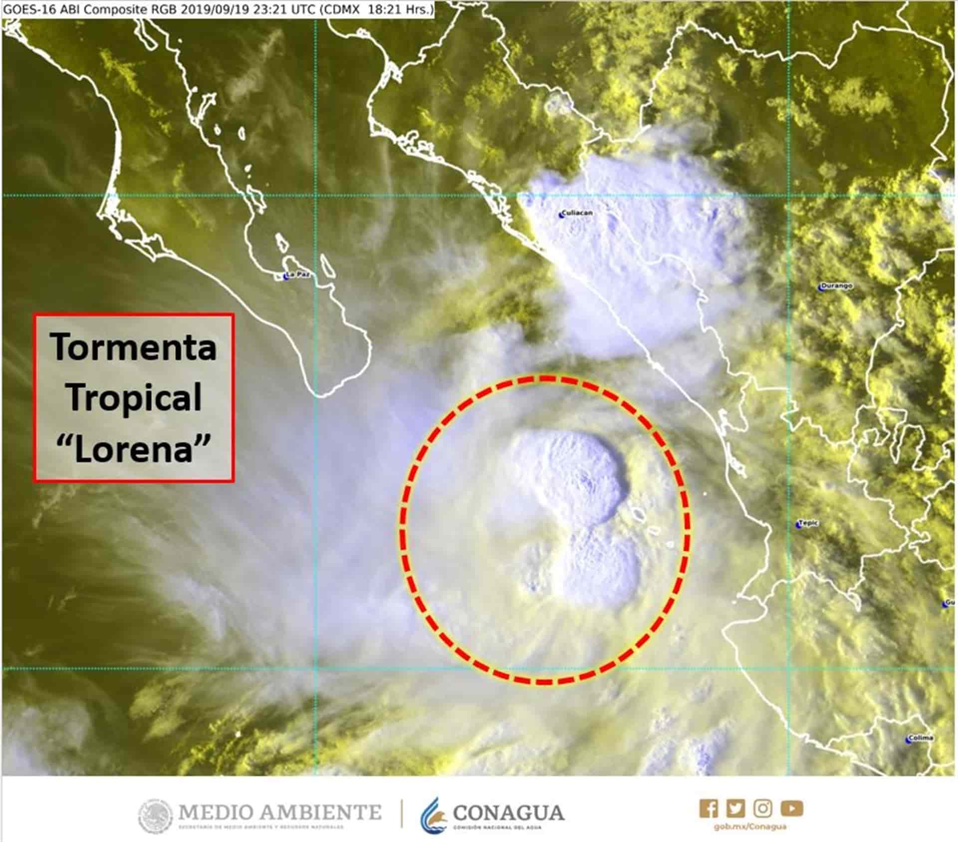Se esperan fuertes lluvias en Sinaloa por el paso de Lorena