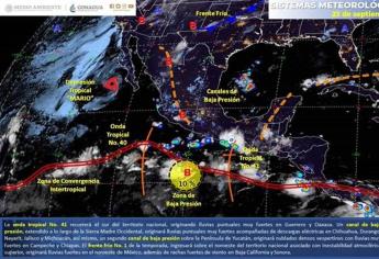 Cielo nublado y lluvias fuertes, pronóstico para este lunes en Sinaloa