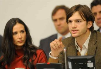 Ashton Kutcher evita polémica con Demi Moore