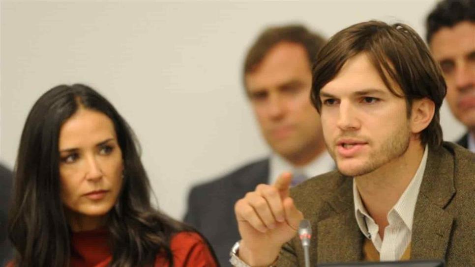 Ashton Kutcher evita polémica con Demi Moore