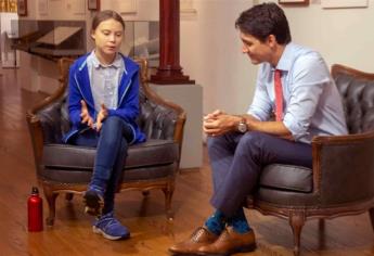 Greta Thunberg se reúne con Trudeau y lidera marcha