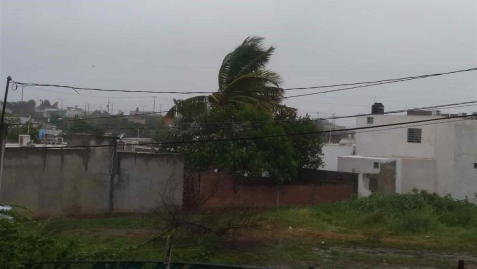 Lluvia y fuerte viento se deja sentir en Mazatlán por “Narda”
