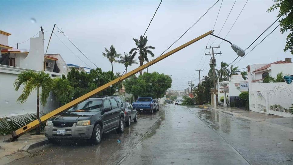Reportan destrozos, anuncios y árboles caídos por fuertes vientos en Mazatlán