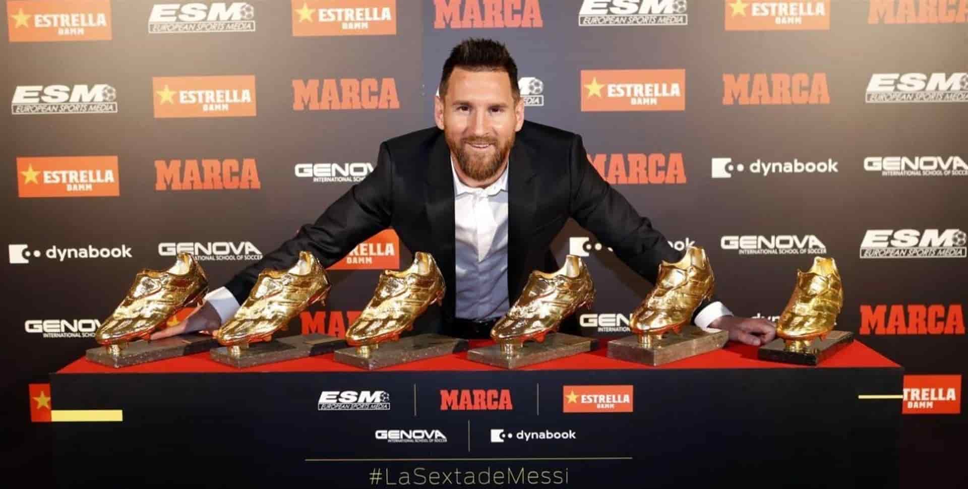 Messi recibe su sexta Bota de Oro