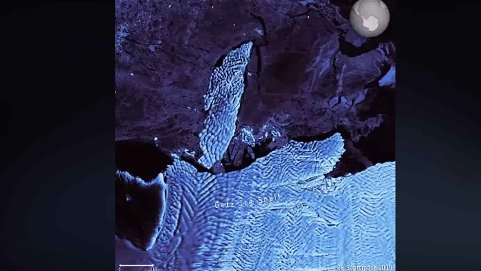 Revelan ruptura de iceberg de la Antártida Occidental