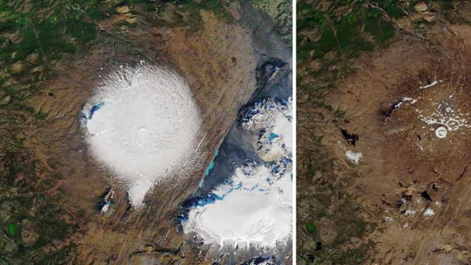 Muestran imágenes del deshielo en glaciares de Islandia