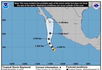 Se forma la tormenta tropical Raymond en el Pacífico