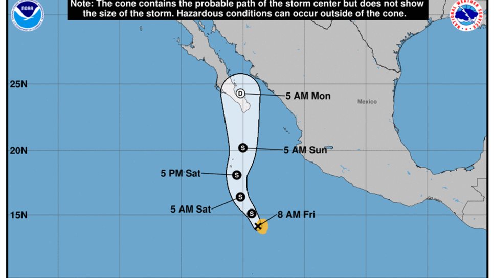 Se forma la tormenta tropical Raymond en el Pacífico