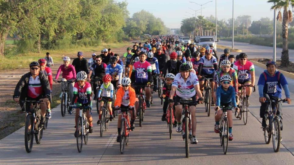 Cientos de ahomenses participaron en bicicleteada familiar del PAS