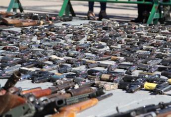 Destruye Sedena armas incautadas al crimen organizado en Durango y Sinaloa
