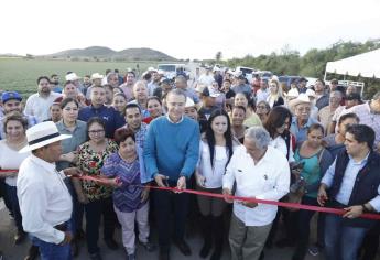 Inaugura gobernador tramo de la carretera a El Palotal y anuncia su conclusión