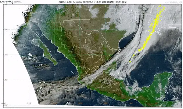 Frente frío 30 se desplazará al Golfo de México con fuertes vientos