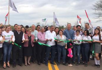 Inaugura Quirino carretera de La Pitahayita, en Culiacán