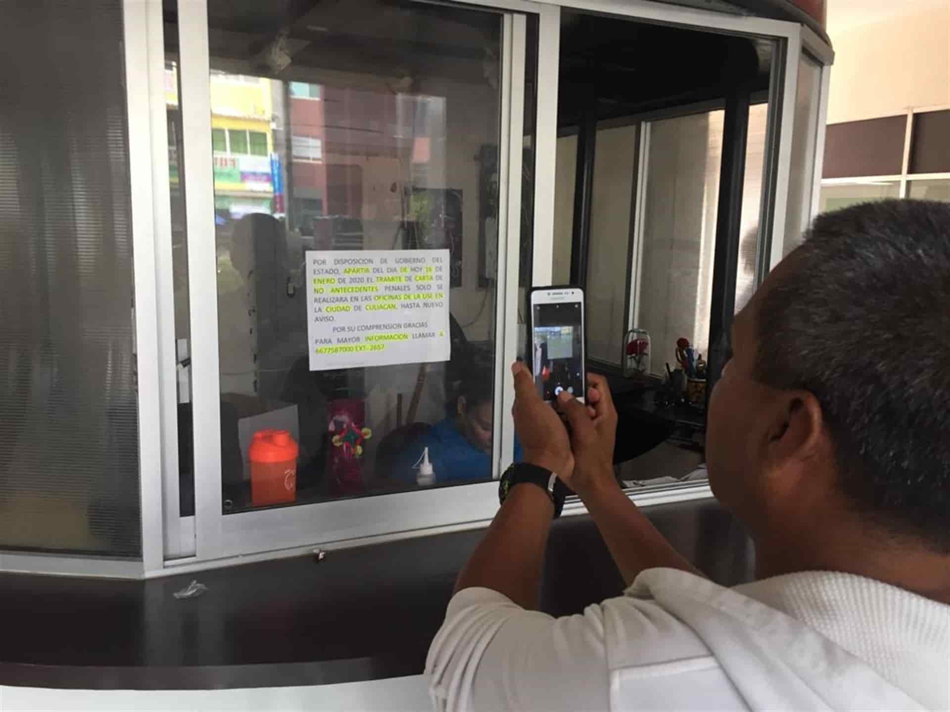 Suspenden trámite de cartas de no antecedentes penales en Mazatlán