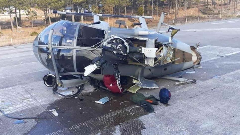 Desplome de helicóptero de la Fuerza Aérea en Chihuahua deja cuatro militares lesionados