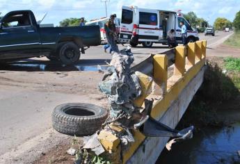 Tres lesionados en aparatoso choque sobre la Mochis-Ahome