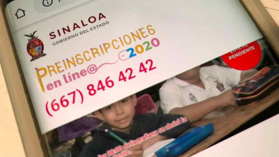 Inicia primera fase de preinscripciones a nivel básico en Sinaloa