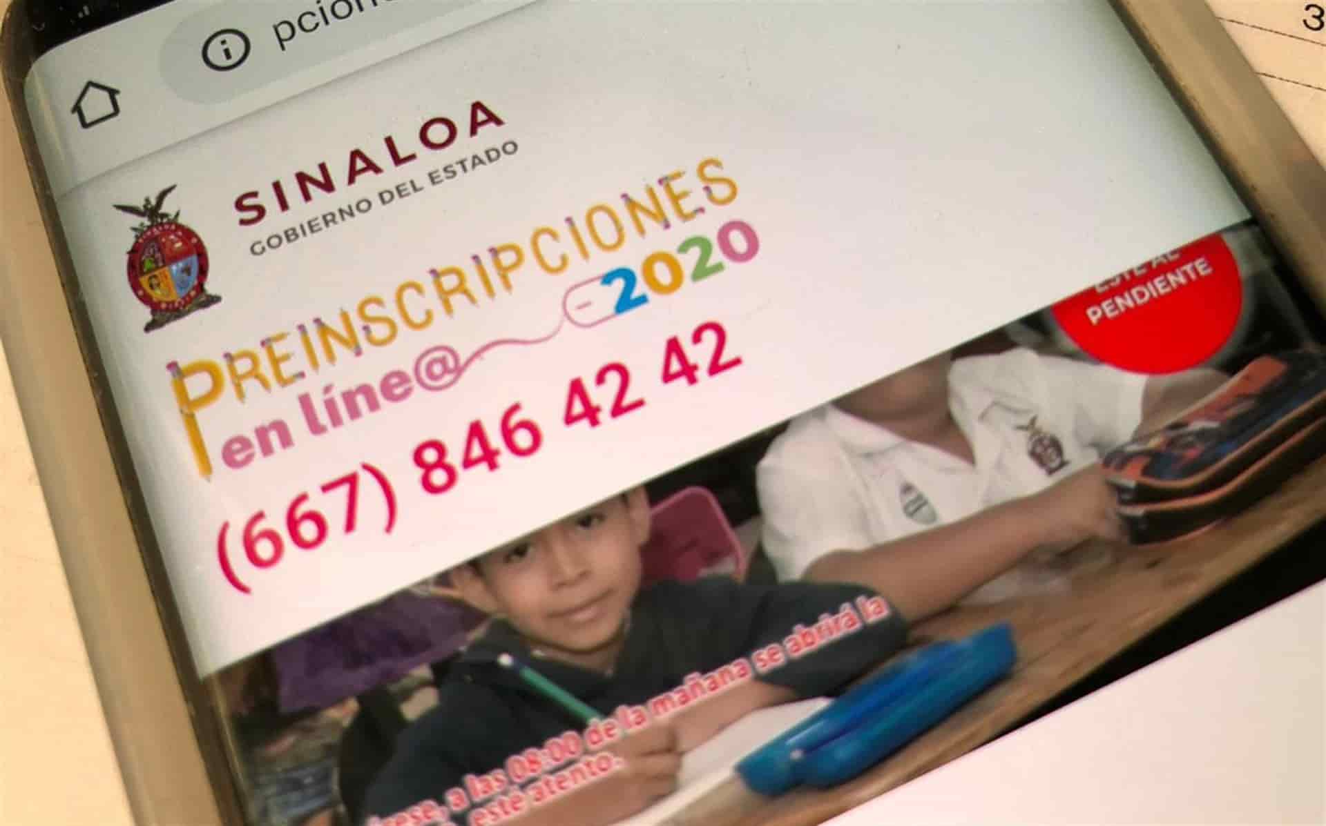 Inicia primera fase de preinscripciones a nivel básico en Sinaloa