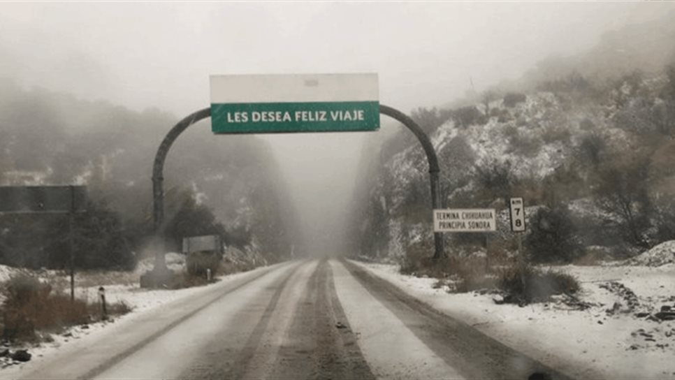 Vuelven las nevadas a Sonora y Chihuahua con repercusiones en Sinaloa