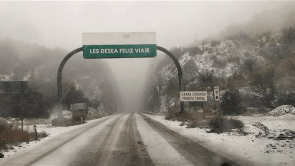 Continúan nevadas y bajas temperaturas en Sonora por frente frío 39