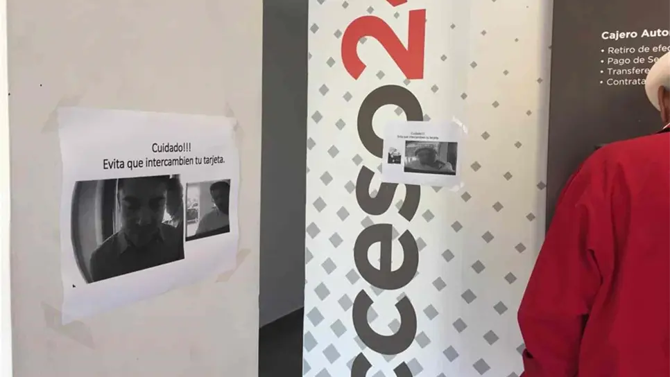 Advierten a usuarios de cajeros automáticos sobre timadores