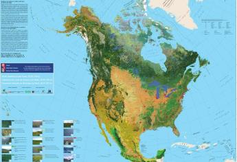 Publican nuevo mapa de la superficie terrestre de América del Norte