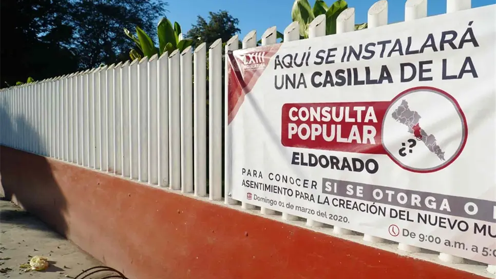 Todo listo para consulta pro municipalización de Eldorado este domingo