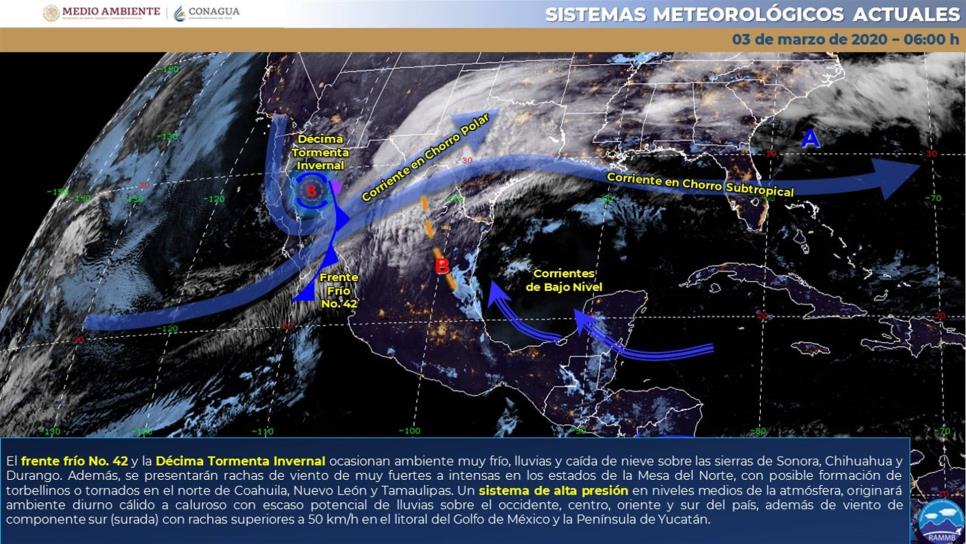 Pronostican lluvias fuertes en Sinaloa y Sonora