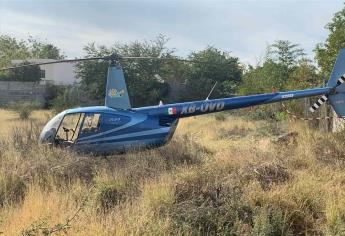 Helicóptero aterriza de emergencia en Los Mochis