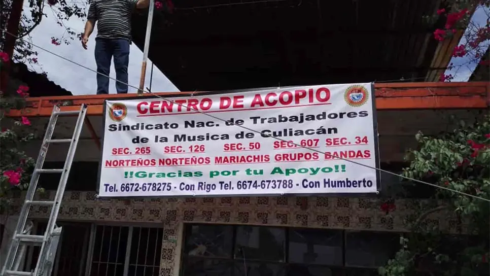 Músicos de Culiacán instalan centro de acopio por Covid-19