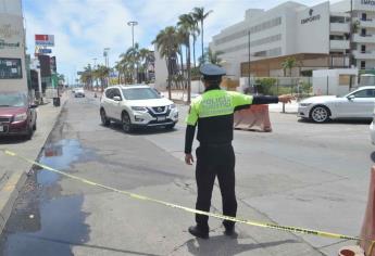 Por obras en Zona Dorada, cierran tramos de la avenida Camarón Sábalo en Mazatlán
