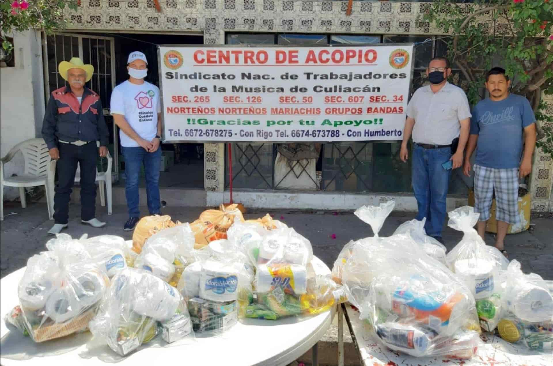 Cobaes se solidariza con entrega de despensas a músicos de Culiacán y Guamúchil