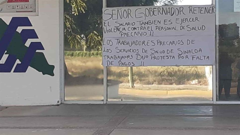 En el Hospital de Navolato, precarios trabajan bajo protesta