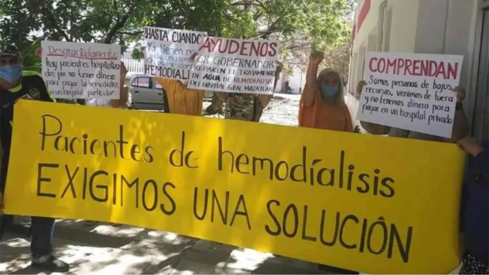 Se manifiestan por falta de hemodiálisis en Hospital General de Mazatlán