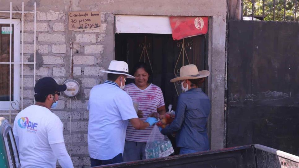 Llega a 4 mil 200 familias beneficiadas con despensas en El Rosario