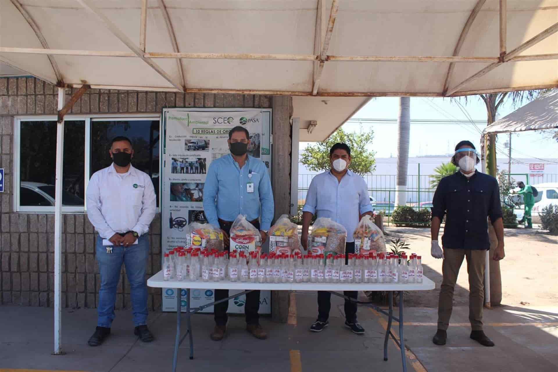 Entrega Ayuntamiento de Ahome despensas a trabajadores de PASA