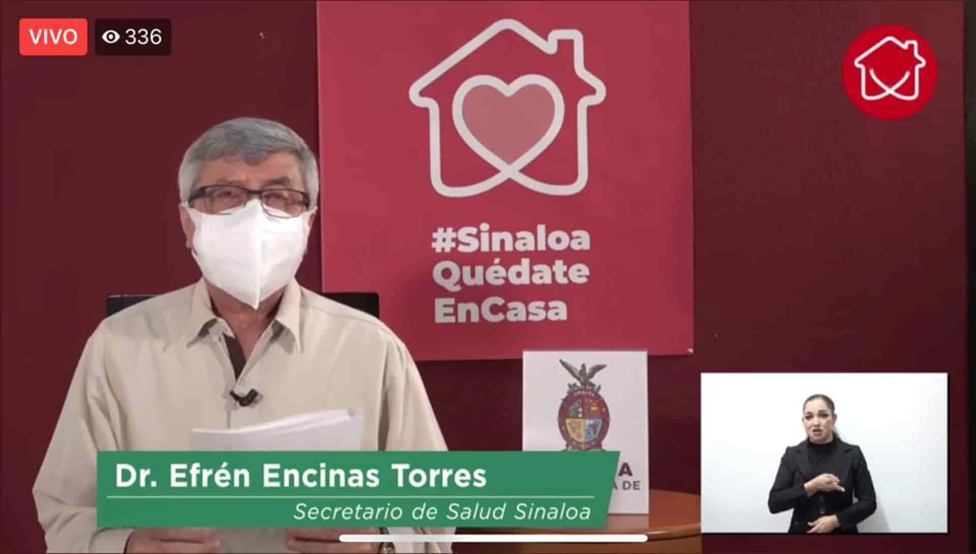 Sinaloa registra 197 decesos por Covid-19