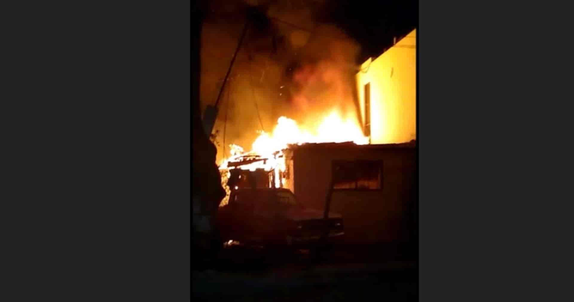El incendio. FOTO: Captura de video.
