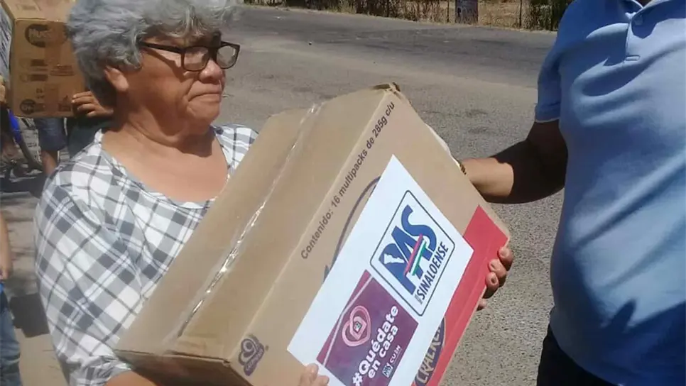 Lleva despensas el PAS a comunidades de Culiacán