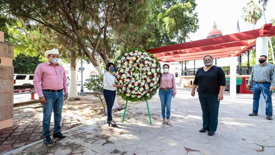 Conmemoran 425 aniversario de Guasave con ofrenda a Hernando de Villafañe